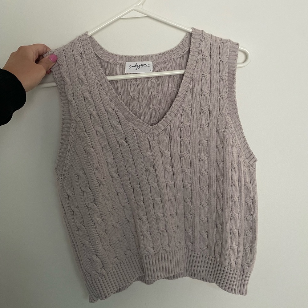 Carly Jean Los Angeles Purple Sweater Vest